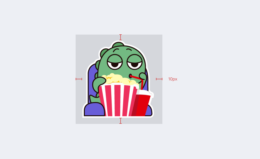 Sticker-padding